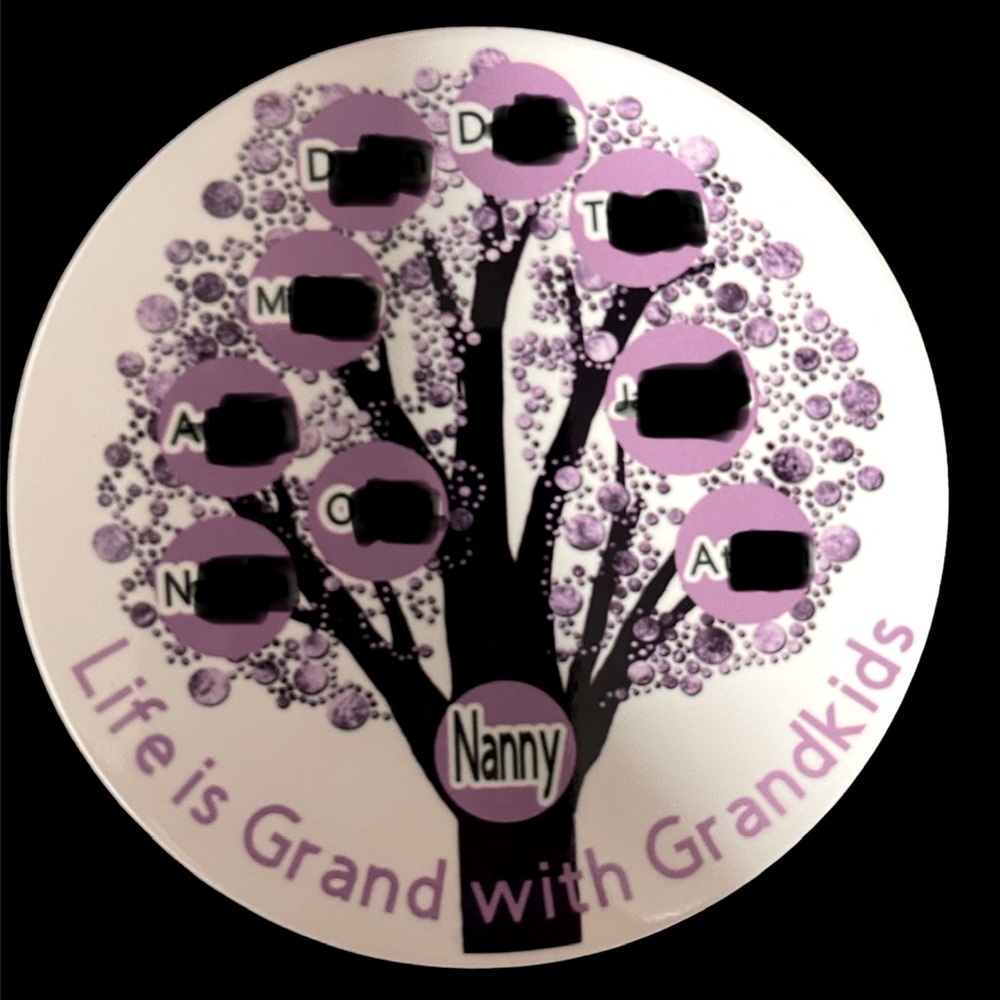 Hand crafted Granny, Grandmother, Nanny personalized Ceramic Coaster 3.6”